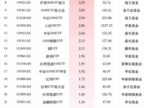 最受青睐ETF：12月24日华泰柏瑞沪深300ETF获净申购9.78亿元，沪深300ETF易方达获净申购8.46亿元